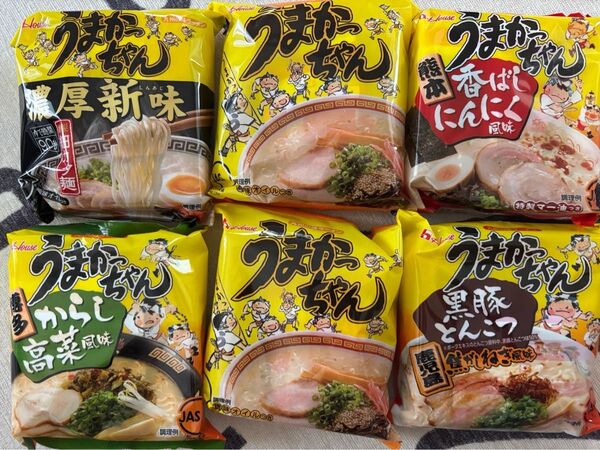 うまかっちゃん 九州 とんこつラーメン ハウス食品 5種6袋セット まとめ売り