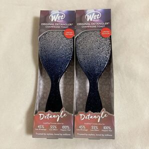 Wet シャンパントースト オリジナルディタングラー スパークリングシルバー ウェットブラシ ヘアブラシ ブラシ ネイビー