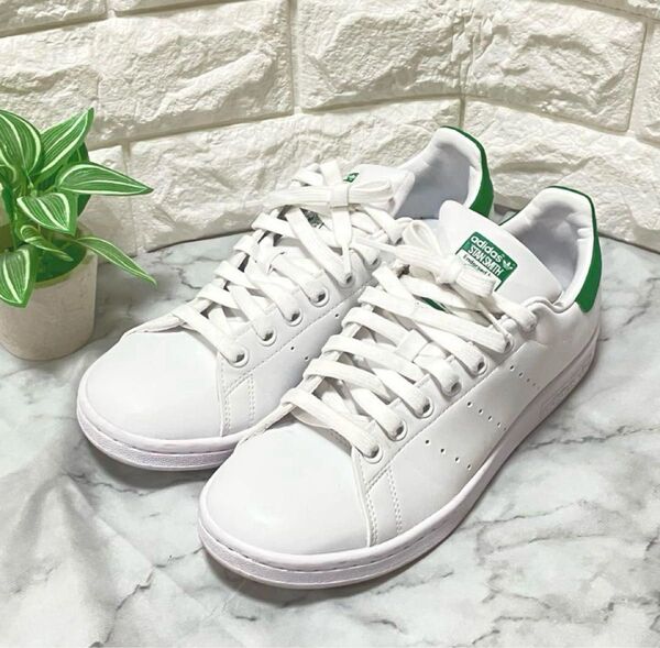 【美品】アディダス スタンスミス 24cm ホワイト/グリーン adidas STAN SMITH