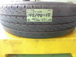 5) 3706b ブリヂストン エコピア Ｒ６８０ 195/70R15 106/104 LT １本のみ 2011年製 店頭交換可 静岡県 湖西市