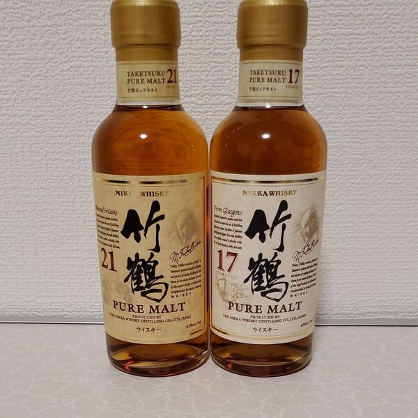 ニッカ 竹鶴ピュアモルト 21年&17年 2本セット