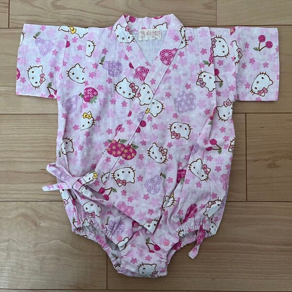 サンリオ キティーちゃん浴衣ロンパース 80cm