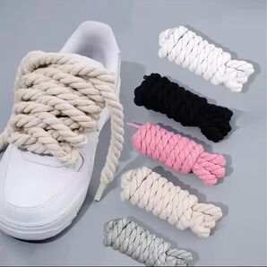 靴紐 ホワイト 単品