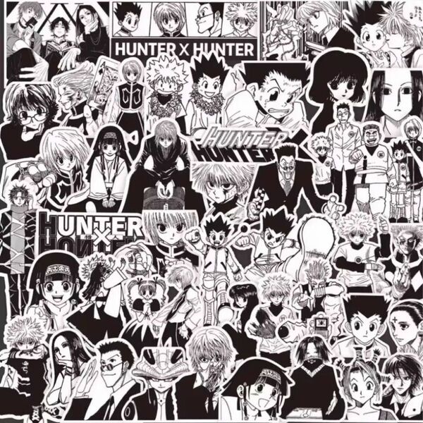 ハンターハンター モノクロ ステッカー まとめ売り 70枚HUNTER×HUNTER
