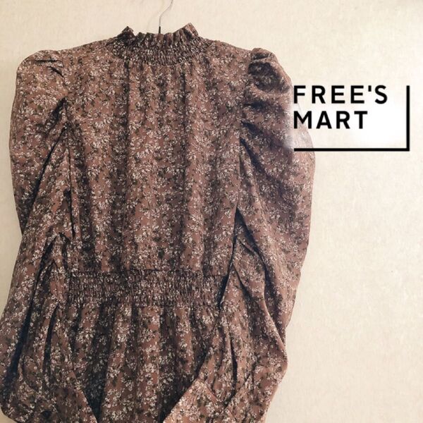 FREE'S MART ブランド ロングワンピース ブラウン 花柄 春服 秋服