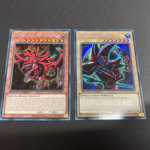 オシリスの天空竜 ブラックマジシャン(パンドラ) シークレット 斜めシク 英語 遊戯王