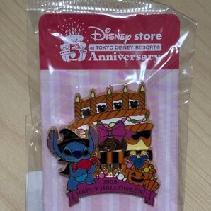 ディズニーストア イクスピアリ◆5周年 記念 ハロウィン スティッチ◆ピンバッジ