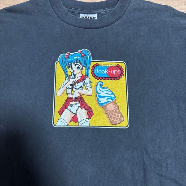 TULTEX 90’s Hook-ups フェード シングルステッチ Tシャツ