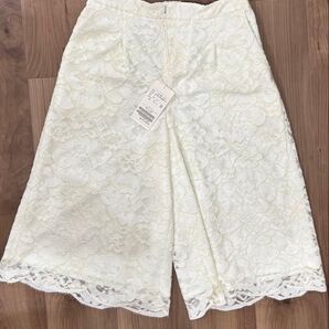 ガウチョパンツ 総レース 白 (新品タグ付き)