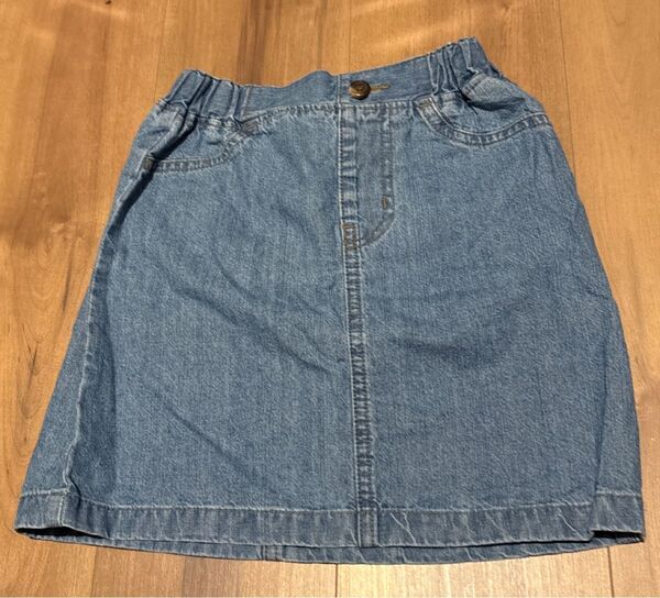 GU ガールズ 120 デニム スカート キッズ