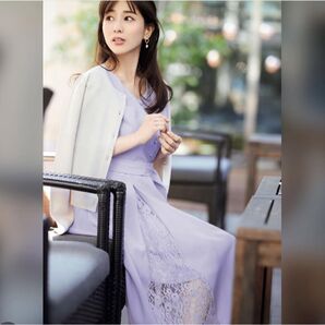 ミッシュマッシュ レースフレアシャツワンピース