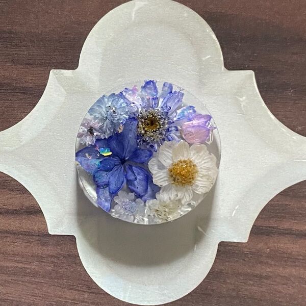 jun-58 ハンドメイド レジン ヘアゴム ブローチ ポニーフック キーホルダー