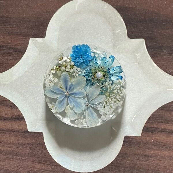 jun-60 ハンドメイド レジン ヘアゴム ブローチ ポニーフック キーホルダー
