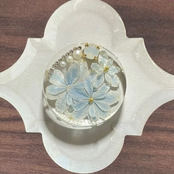 jun-66 ハンドメイド レジン ヘアゴム ブローチ ポニーフック キーホルダー