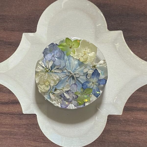jun-100 ハンドメイド レジン ヘアゴム ブローチ ポニーフック キーホルダー