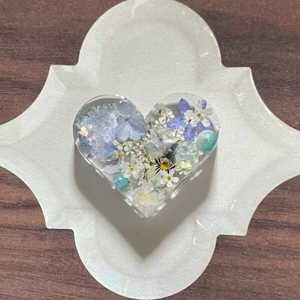 jun-108 ハンドメイド レジン ヘアゴム ブローチ ポニーフック キーホルダー