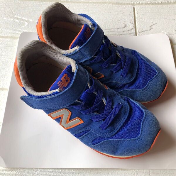 New Balance ニューバランス スニーカー 20センチ ブルー×オレンジ