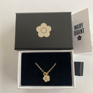 MARY QUANT マリークヮント フラワーモチーフネックレス ゴールド 未使用