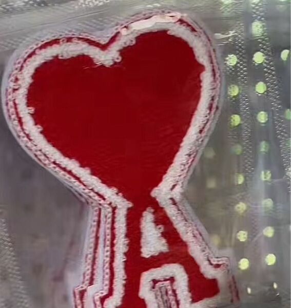ハートにA 刺繍ワッペン アップリケ55枚