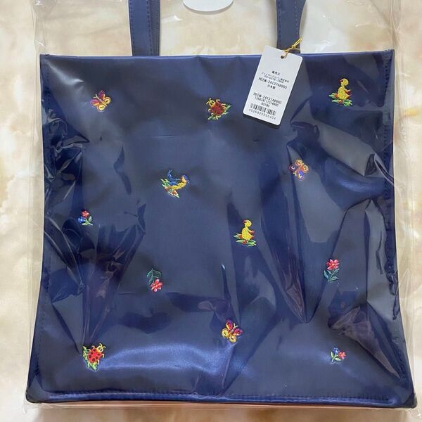 ☆VERY掲載☆FEILER☆学校フェイラー×VERY☆コラボ☆ハイジ スクエアバッグ☆ネイビー☆新品未開封☆刺繍☆トートバッグ☆
