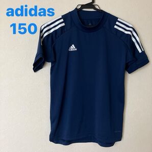 adidas トレーニングウェア 半袖 Tシャツ ネイビー 150