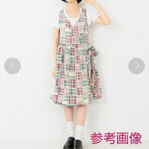 BEAMS BOY マドラス パッチワーク カシュクール ノースリーブ ワンピース フリーサイズ インド綿 チェック柄 ワンピ
