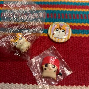 とっとこハム太郎 フィギュア マグネット 缶バッジ3つセット 平成レトロ