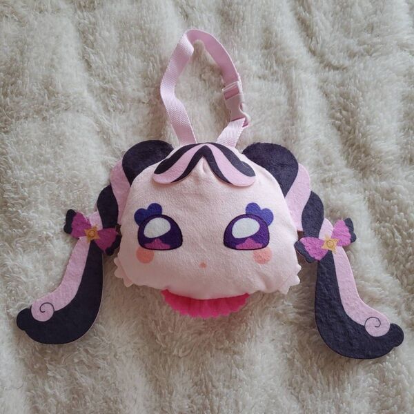 新品 タグ付き キミとアイドルプリキュア♪ ストラップ付き顔型ぬいぐるみポーチ ポーチ ぬいぐるみ キーホルダー