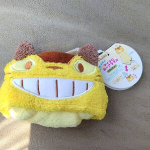 新品 タグ付き ネコバス マイクロループタオル