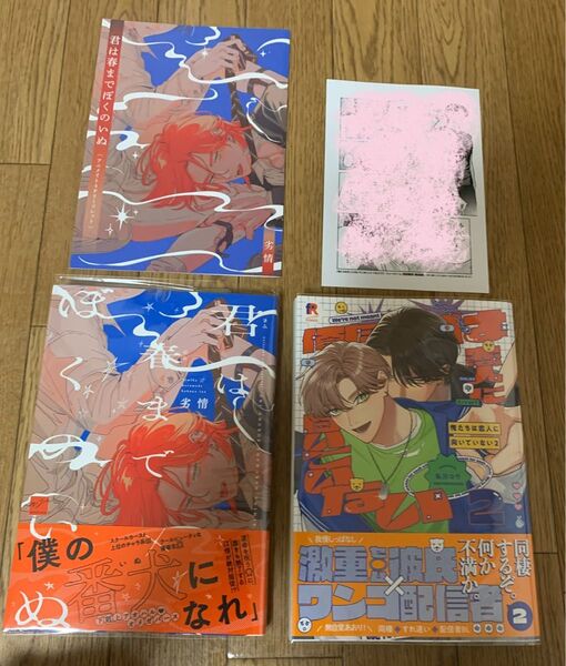 【新刊】劣情『君は春までぼくのいぬ』弘川コウ『俺たちは恋人に向いていない 2巻』アニメイト 4Pリーフレット 応援書店ペーパー