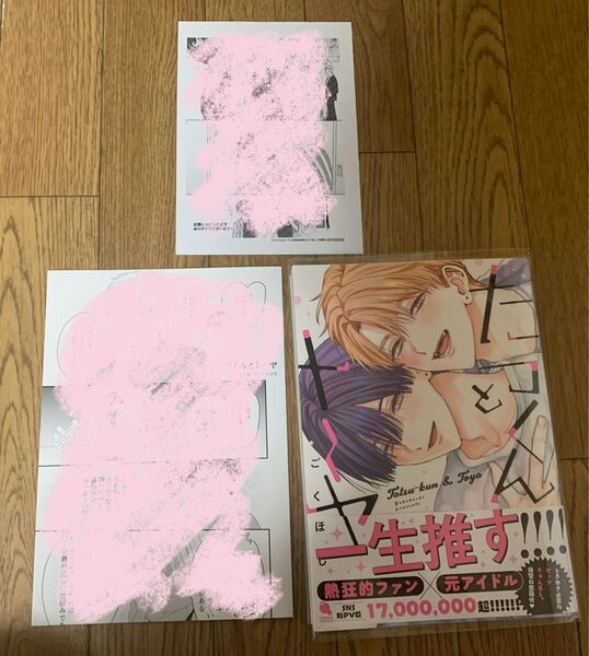 【新刊】BLコミック ごくほし『たつくんとトーヤ』アニメイト特典4Pリーフレット 応援店特典ペーパー