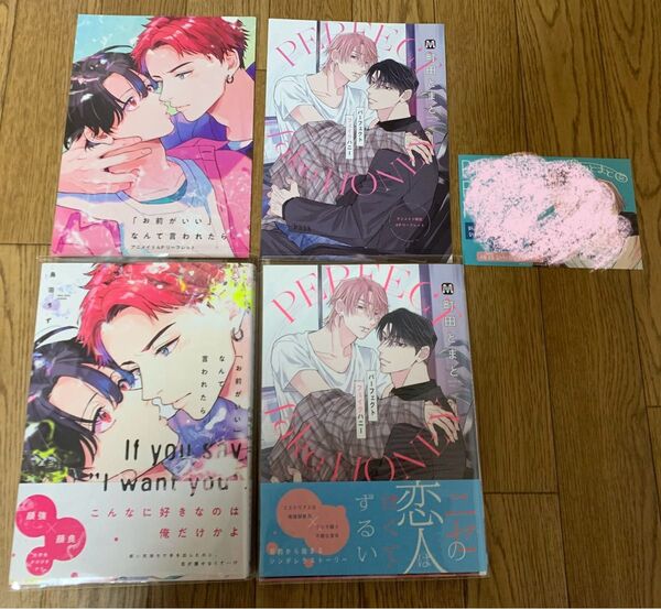 【新刊】鳥田ちず『「お前がいい」なんて言われたら』町田とまと『パーフェクトフェイクハニー』アニメイト リーフレット カラーペーパー