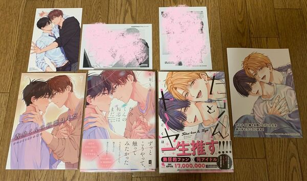 生方うぶ『杏介くんの初恋はまだ』ごくほし『たつくんとトーヤ』アニメイト 小冊子 リーフレット イラストカード 応援店特典ペーパー