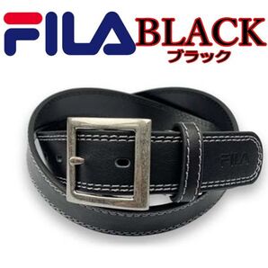 ブラック 黒 002 フィラ ベルト ギャリソン ダブルステッチ