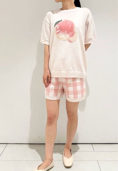 ジェラートピケ フルーツジャガードプルオーバー&ショートパンツ