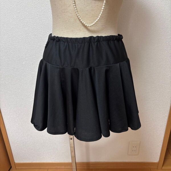 フリル ミニスカート 黒 M