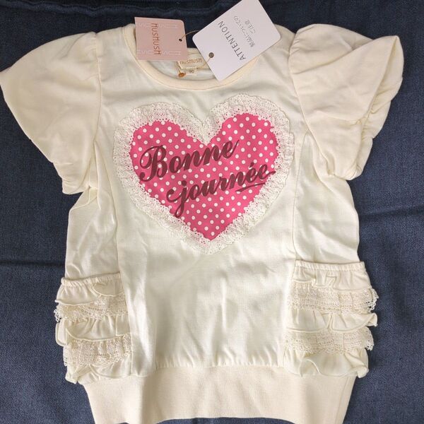 ベビー Tシャツ 90サイズ ハート 女の子 新品未使用 ㈱ワールド