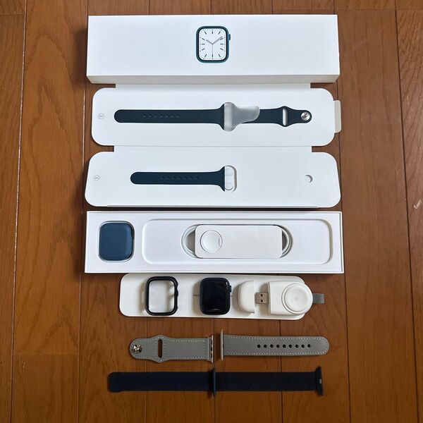 Apple Watch Series7 41mm GPSモデル アルミニウムケース アビスブルー おまけ付き