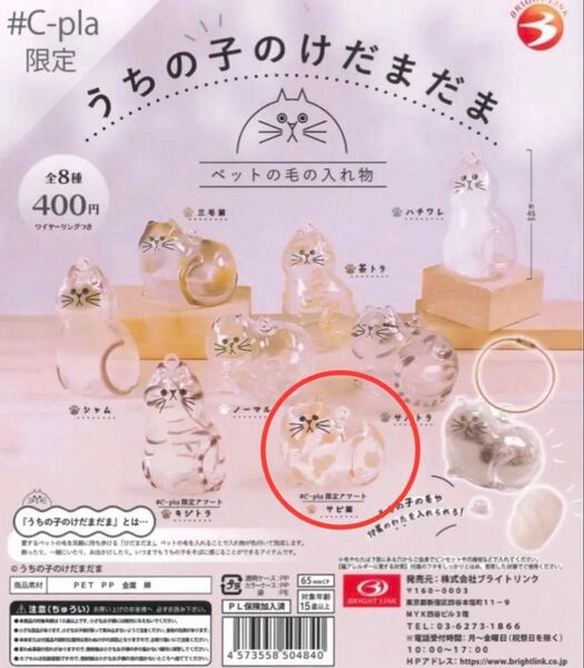 うちの子のけだまだま サビ猫 c-pla限定 新品未使用 正規品 カプセルトイ ガチャ