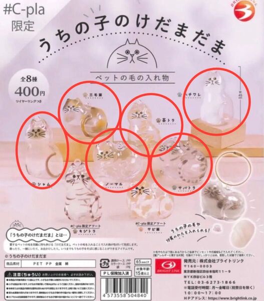 うちの子のけだまだま セミコンプ 6種類 新品未使用 正規品
