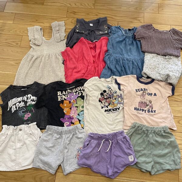 子供服 女の子 まとめ売り ZARA gap ワンピース Tシャツ 女の子キッズ GAP ユニクロ セット ショートパンツ