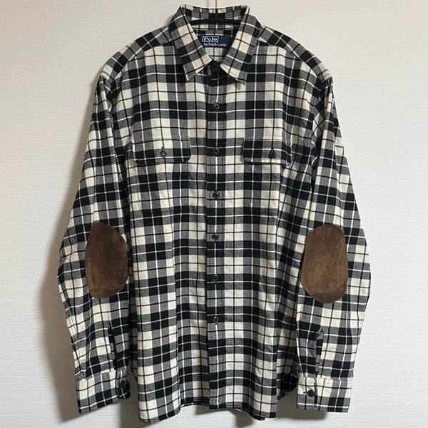 Polo Ralph Lauren ポロ ラルフローレン エルボーパッチ 長袖 チェック シャツ 古着 ヴィンテージ ビンテージ