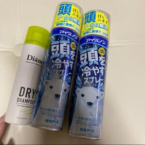 アイスノン 頭を冷やすスプレー 95g2本 ダイアンドライシャンプー1本