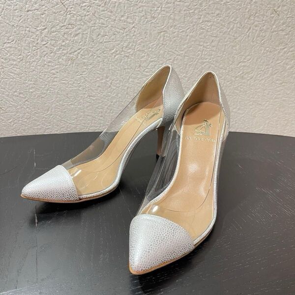 BOUTIQUE OSAK クリア×シルバー パンプス 23cm ブティックオーサキ