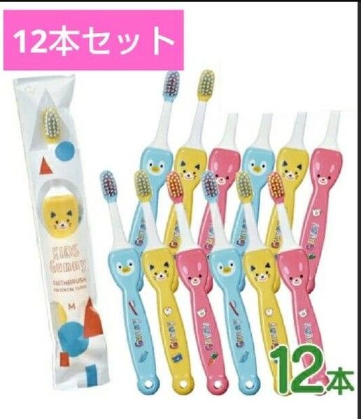 子供用歯ブラシ ciキッズグニー (Kids Gunny) M ふつう 12本セット 1.5〜6歳