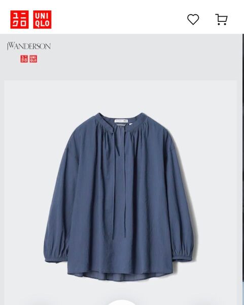 UNIQLO コットンシアーボリュームブラウス XLサイズ 長袖