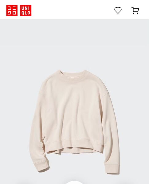 UNIQLO クロップドスウェットシャツ(長袖)Sサイズ