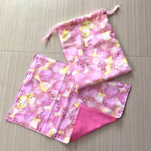 ハンドメイド★給食袋 ランチョンマット 巾着 入学 巾着袋