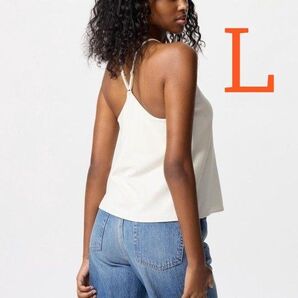 【L】クレープジャージーブラキャミソール UNIQLO