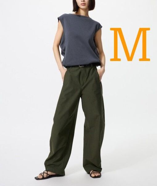【M】ジャージーバレルレッグパンツ UNIQLO